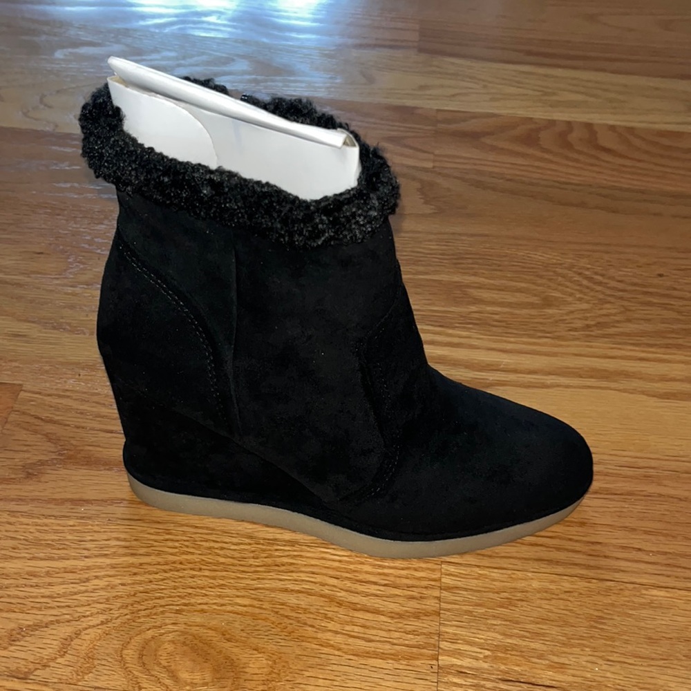 Brand new black suede booties Steven New York
